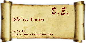 Dósa Endre névjegykártya