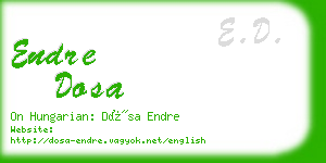 endre dosa business card